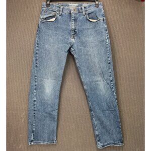 Wrangler Mens Size 32x30 Blue Straight Leg Regular Fit Denim Jeans